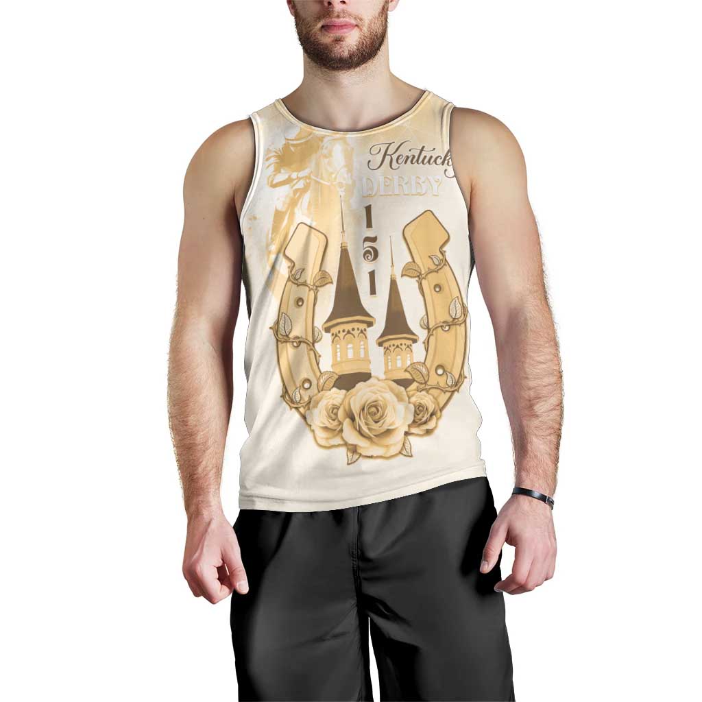 Kentucky Horse Racing Men Tank Top 151st Anniversary Beige Version LT05
