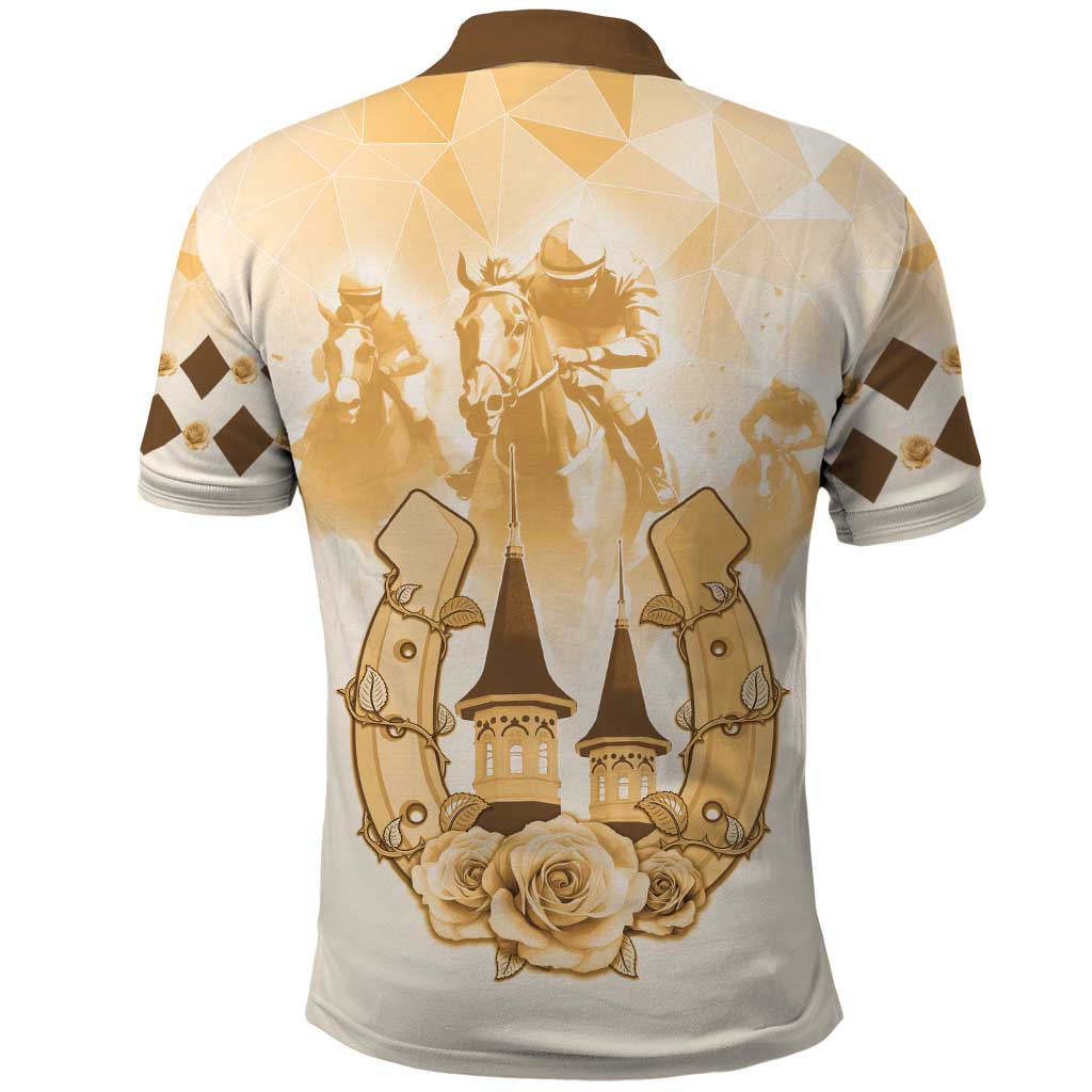 Kentucky Horse Racing Polo Shirt 151st Anniversary Beige Version LT05