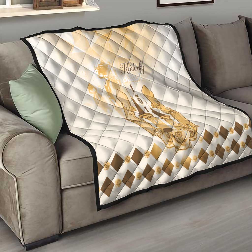 Kentucky Horse Racing Quilt 151st Anniversary Beige Version LT05