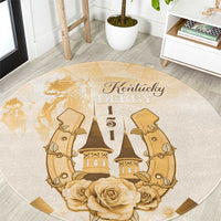 Kentucky Horse Racing Round Carpet 151st Anniversary Beige Version LT05