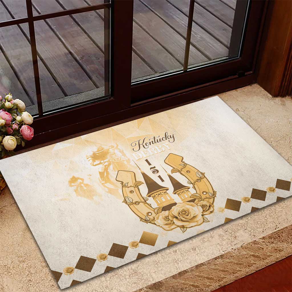 Kentucky Horse Racing Rubber Doormat 151st Anniversary Beige Version LT05