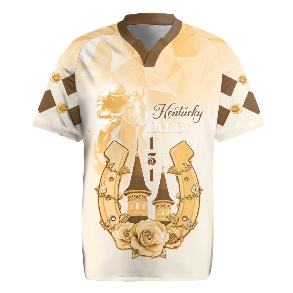 Kentucky Horse Racing Rugby Jersey 151st Anniversary Beige Version LT05