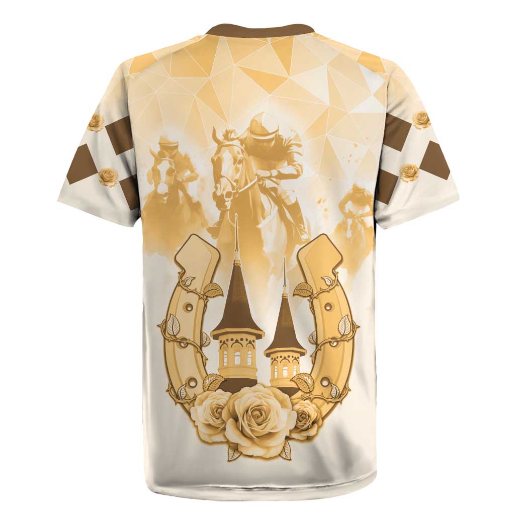 Kentucky Horse Racing Rugby Jersey 151st Anniversary Beige Version LT05