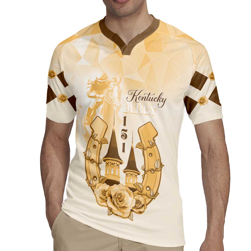 Kentucky Horse Racing Rugby Jersey 151st Anniversary Beige Version LT05