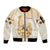 Kentucky Horse Racing Sleeve Zip Bomber Jacket 151st Anniversary Beige Version LT05