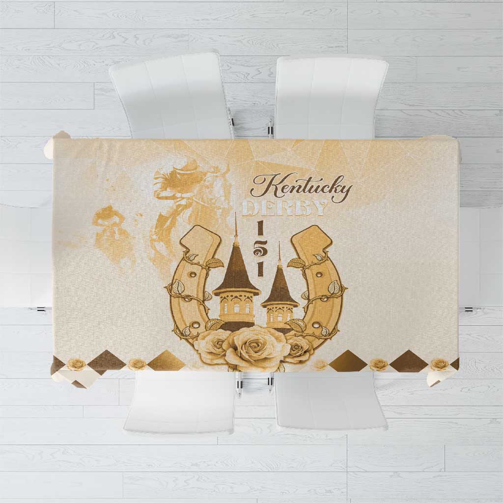 Kentucky Horse Racing Tablecloth 151st Anniversary Beige Version LT05