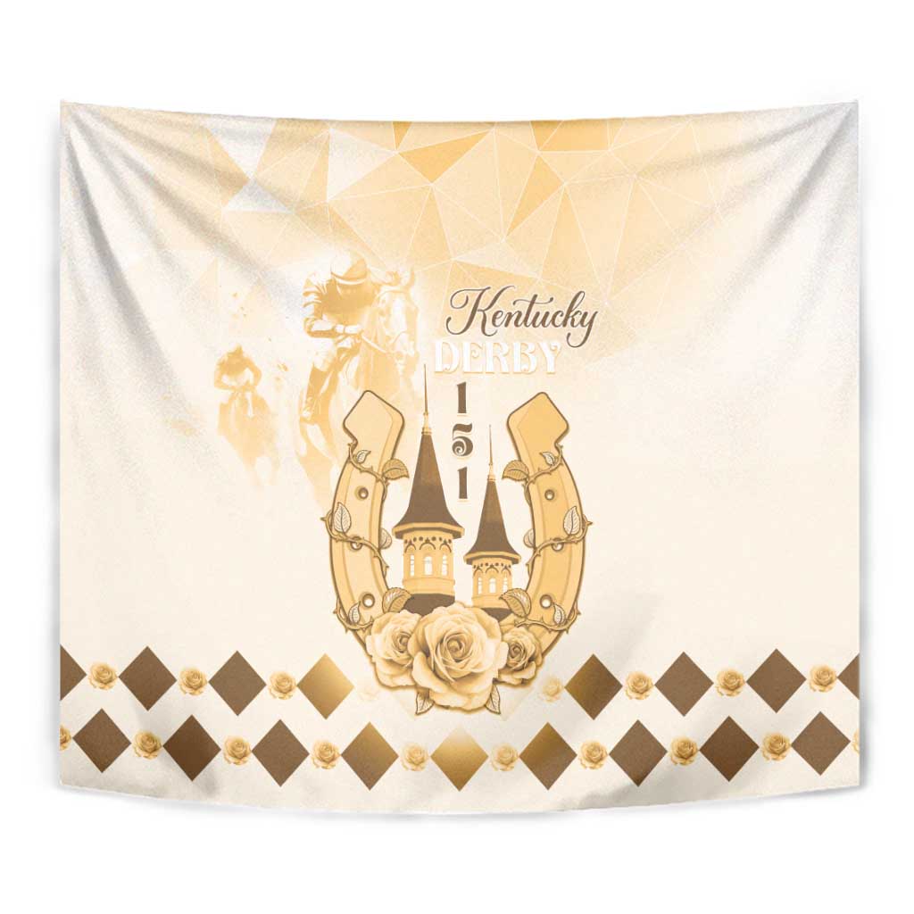 Kentucky Horse Racing Tapestry 151st Anniversary Beige Version LT05