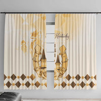 Kentucky Horse Racing Window Curtain 151st Anniversary Beige Version LT05