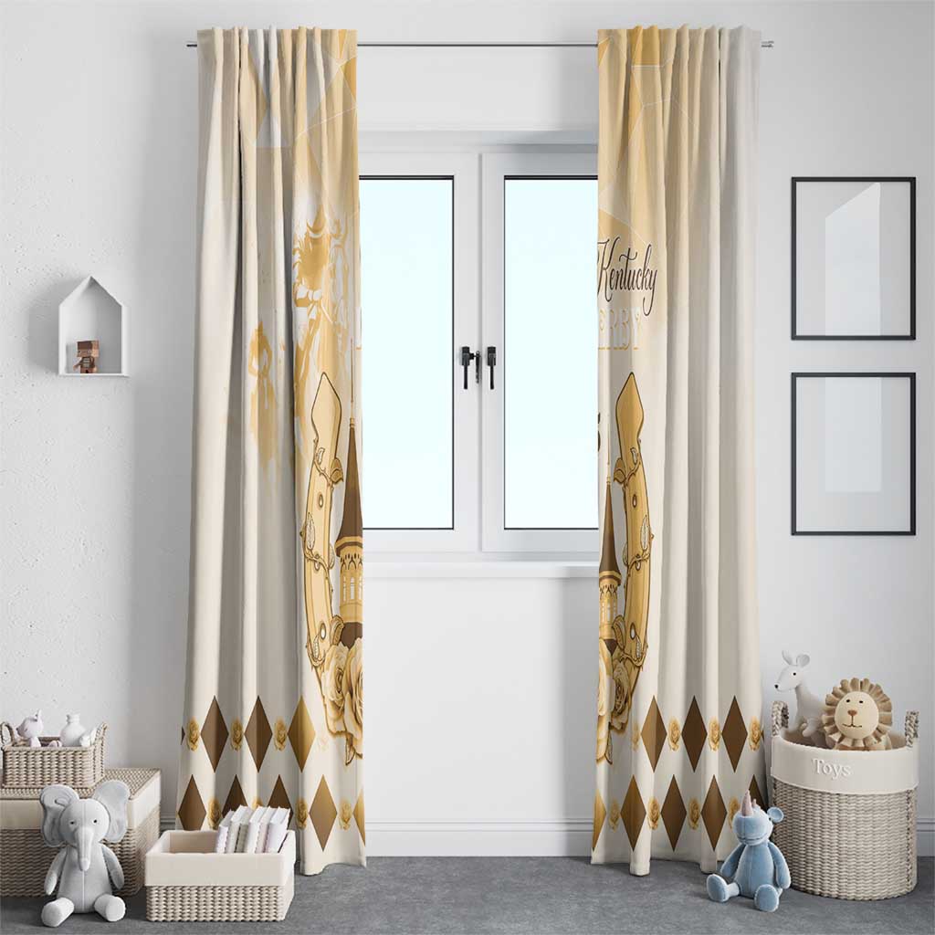 Kentucky Horse Racing Window Curtain 151st Anniversary Beige Version LT05