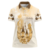 Kentucky Horse Racing Women Polo Shirt 151st Anniversary Beige Version LT05