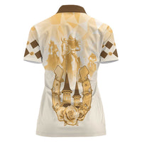 Kentucky Horse Racing Women Polo Shirt 151st Anniversary Beige Version LT05