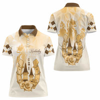Kentucky Horse Racing Women Polo Shirt 151st Anniversary Beige Version LT05