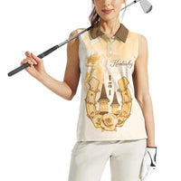 Kentucky Horse Racing Women Sleeveless Polo Shirt 151st Anniversary Beige Version LT05