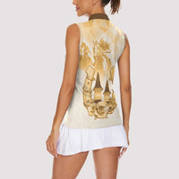 Kentucky Horse Racing Women Sleeveless Polo Shirt 151st Anniversary Beige Version LT05