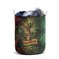 One Love Barbados Laundry Basket Rastafarian Lion Reggae Grunge Style