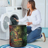 One Love Barbados Laundry Basket Rastafarian Lion Reggae Grunge Style