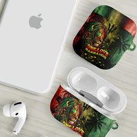 One Love Barbados AirPods Case Rastafarian Lion Reggae Grunge Style