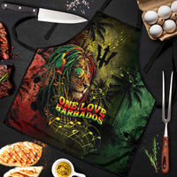 One Love Barbados Apron Rastafarian Lion Reggae Grunge Style