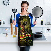 One Love Barbados Apron Rastafarian Lion Reggae Grunge Style