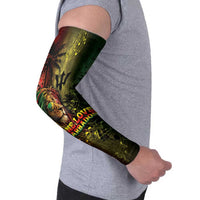 One Love Barbados Arm Sleeves Rastafarian Lion Reggae Grunge Style