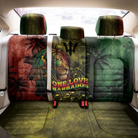 One Love Barbados Back Car Seat Cover Rastafarian Lion Reggae Grunge Style