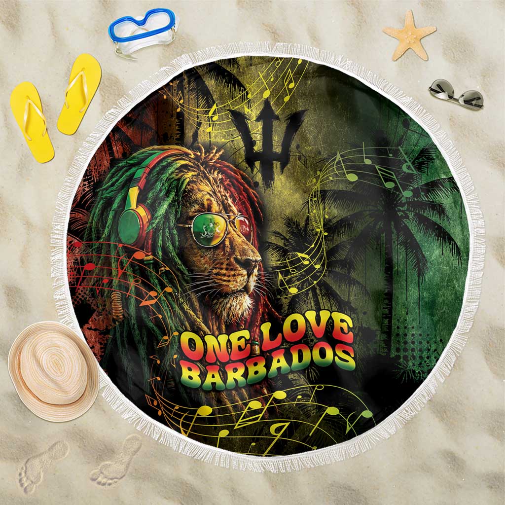 One Love Barbados Beach Blanket Rastafarian Lion Reggae Grunge Style