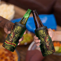 One Love Barbados 4 in 1 Can Cooler Tumbler Rastafarian Lion Reggae Grunge Style