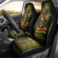 One Love Barbados Car Seat Cover Rastafarian Lion Reggae Grunge Style
