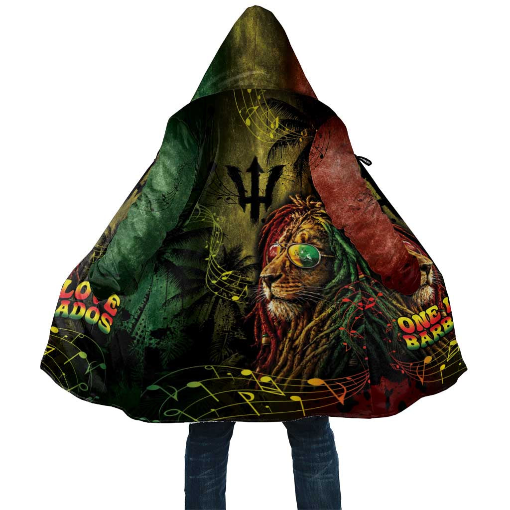 One Love Barbados Cloak Rastafarian Lion Reggae Grunge Style