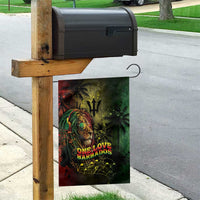 One Love Barbados Garden Flag Rastafarian Lion Reggae Grunge Style