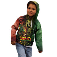 One Love Barbados Kid Hoodie Rastafarian Lion Reggae Grunge Style