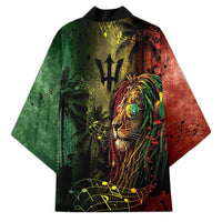 One Love Barbados Kimono Rastafarian Lion Reggae Grunge Style