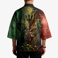 One Love Barbados Kimono Rastafarian Lion Reggae Grunge Style