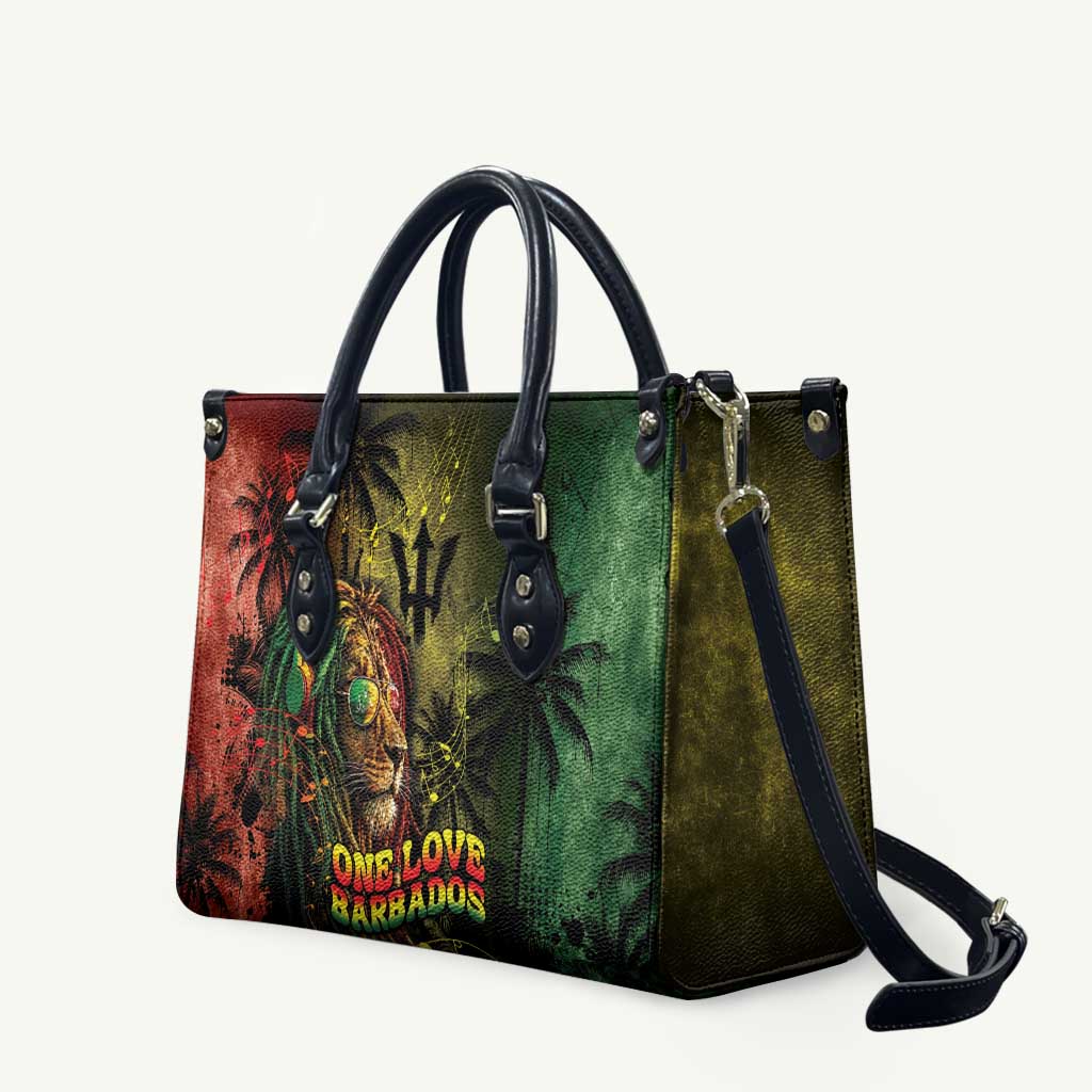 One Love Barbados Leather Bag Rastafarian Lion Reggae Grunge Style