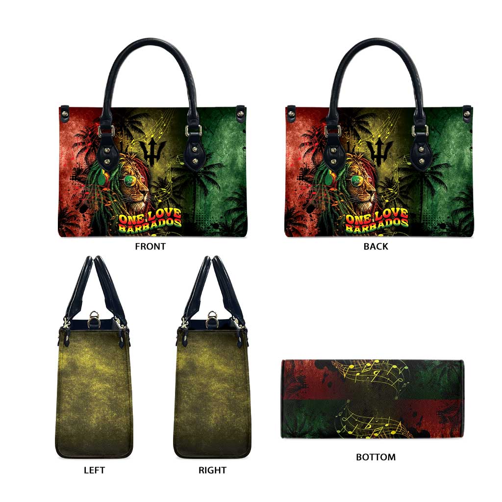 One Love Barbados Leather Bag Rastafarian Lion Reggae Grunge Style