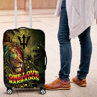 One Love Barbados Luggage Cover Rastafarian Lion Reggae Grunge Style