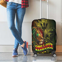 One Love Barbados Luggage Cover Rastafarian Lion Reggae Grunge Style