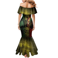 One Love Barbados Mermaid Dress Rastafarian Lion Reggae Grunge Style