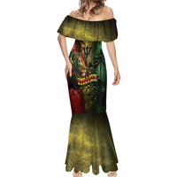 One Love Barbados Mermaid Dress Rastafarian Lion Reggae Grunge Style