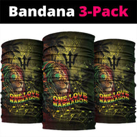 One Love Barbados Neck Gaiter Rastafarian Lion Reggae Grunge Style