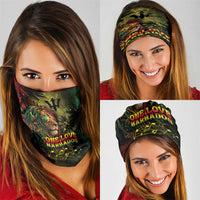 One Love Barbados Neck Gaiter Rastafarian Lion Reggae Grunge Style
