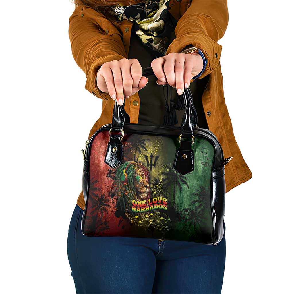 One Love Barbados Shoulder Handbag Rastafarian Lion Reggae Grunge Style