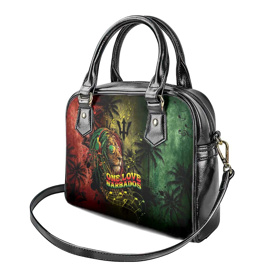One Love Barbados Shoulder Handbag Rastafarian Lion Reggae Grunge Style