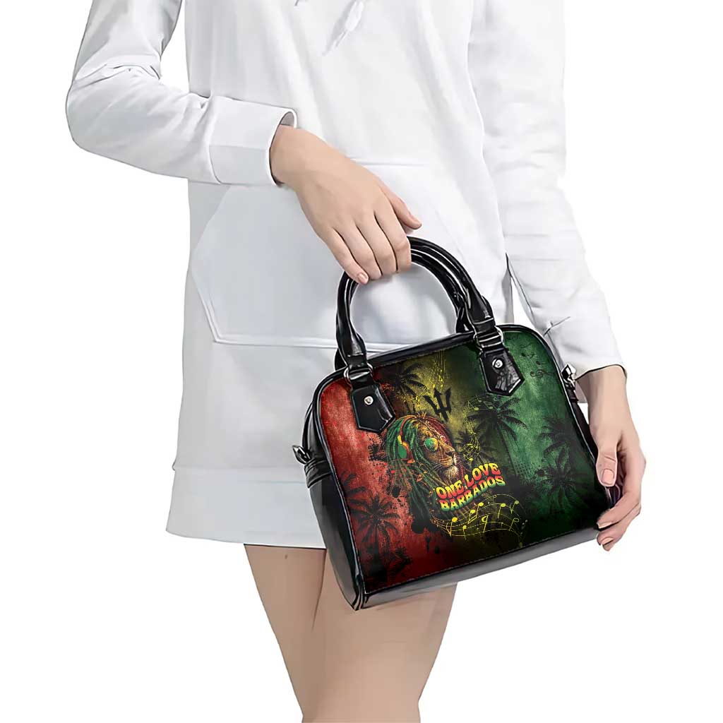 One Love Barbados Shoulder Handbag Rastafarian Lion Reggae Grunge Style