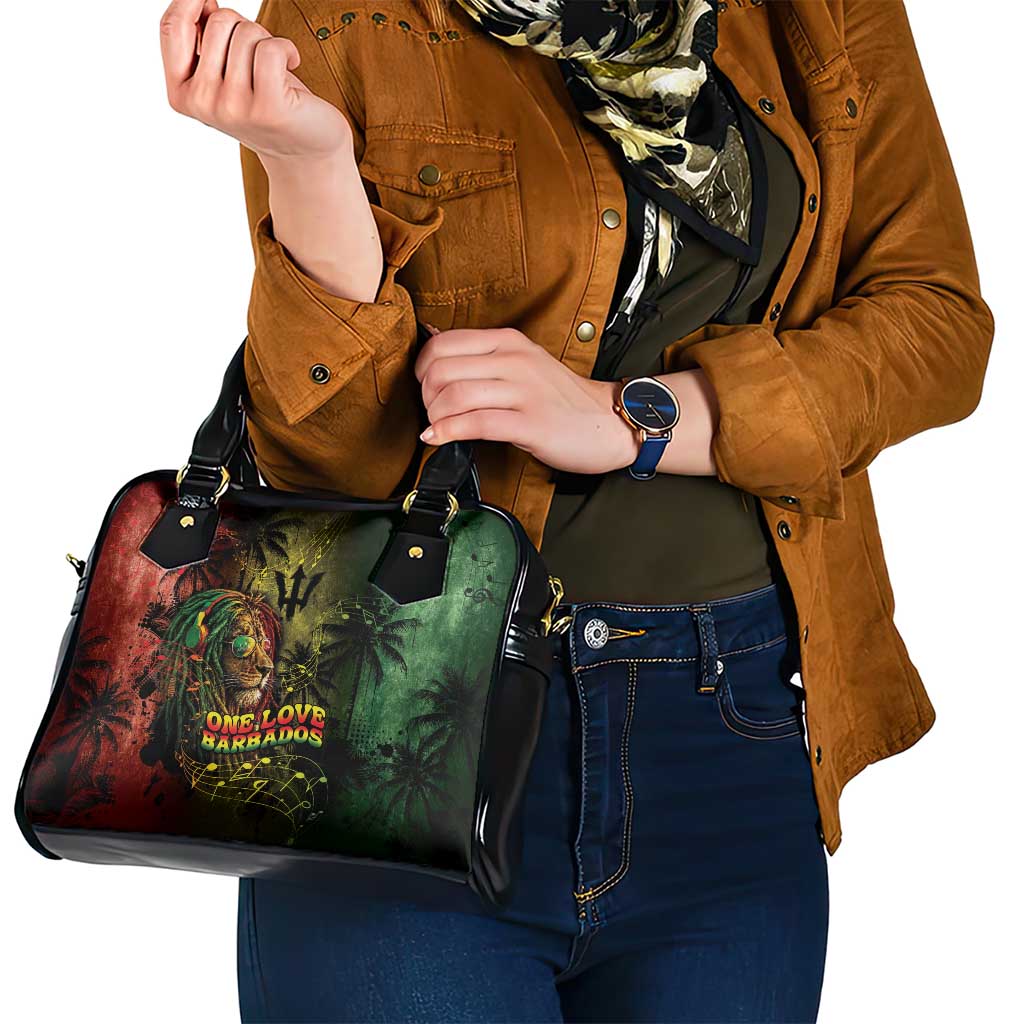 One Love Barbados Shoulder Handbag Rastafarian Lion Reggae Grunge Style