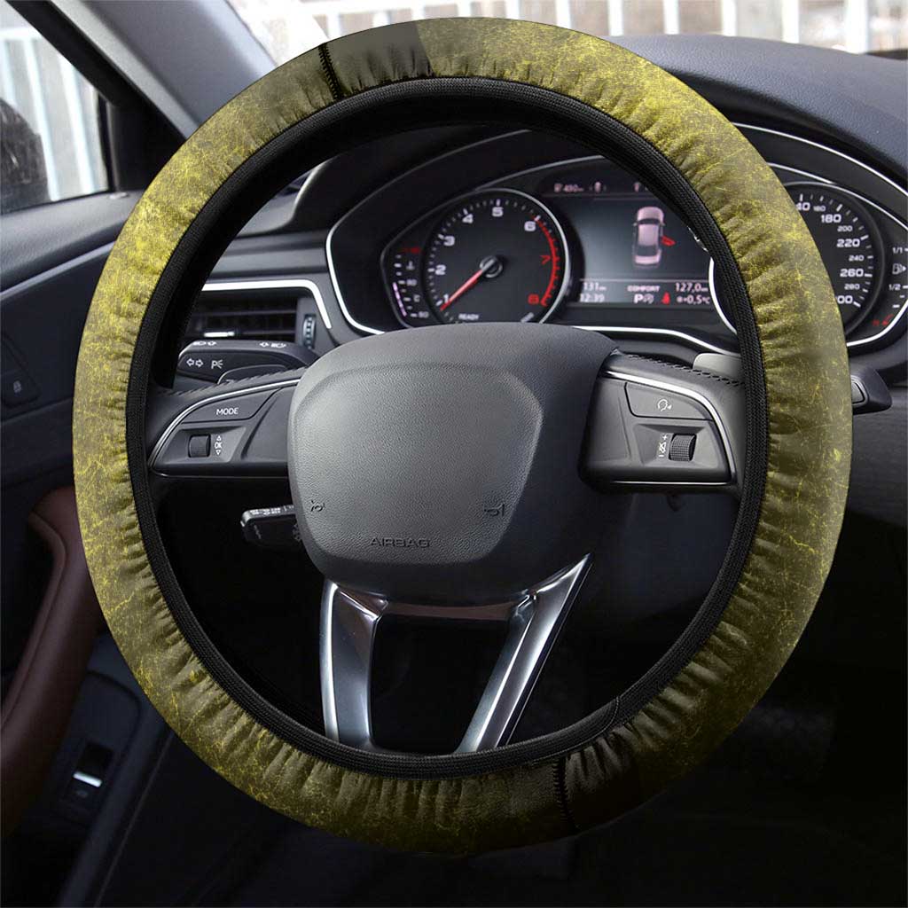 One Love Barbados Steering Wheel Cover Rastafarian Lion Reggae Grunge Style