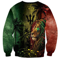 One Love Barbados Sweatshirt Rastafarian Lion Reggae Grunge Style