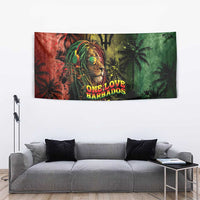One Love Barbados Tapestry Rastafarian Lion Reggae Grunge Style
