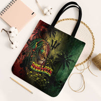 One Love Barbados Tote Bag Rastafarian Lion Reggae Grunge Style