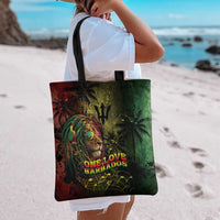 One Love Barbados Tote Bag Rastafarian Lion Reggae Grunge Style